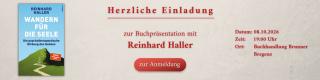 Buchpräsentation, Reinhard Haller, Wandern für die Seele